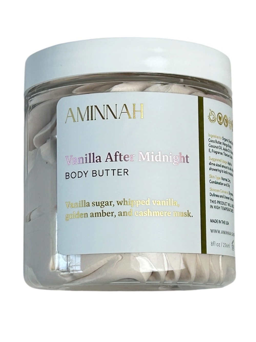 Aminnah Vanilla After Midnight Body Butter 8oz